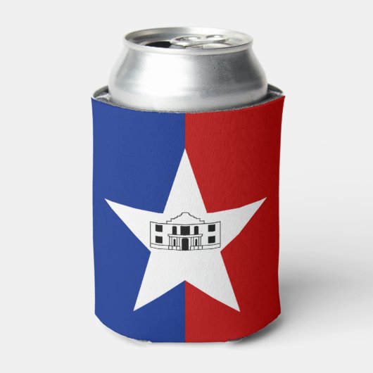 vlag van San Antonio (Texas) Blikjeskoeler (Blikje Voorkant)