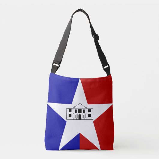 Vlag van San Antonio, Texas Crossbody Bag Crossbody Tas (Voorkant)