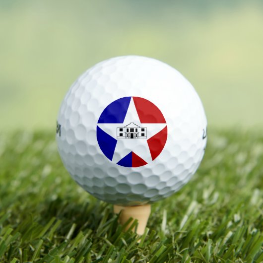 Vlag van San Antonio, Texas Golf Balls Golfballen (Insitu Shirt)