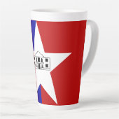 Vlag van San Antonio, Texas Latte Mok (Rechterhoek)
