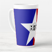 Vlag van San Antonio, Texas Latte Mok (Linkerhoek)