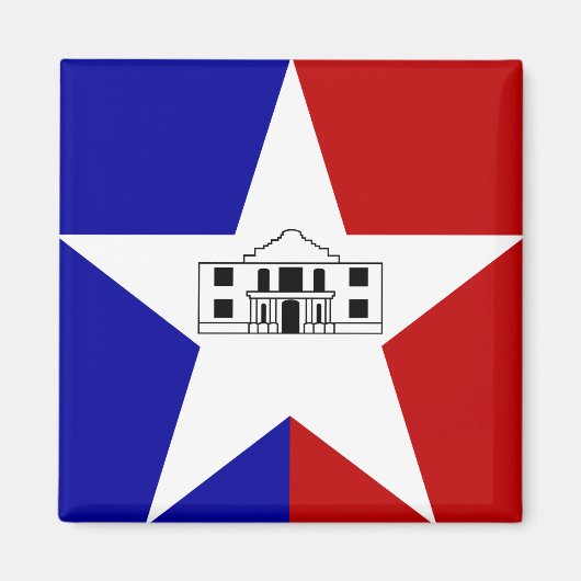 Vlag van San Antonio, Texas Magnet (Voorkant)