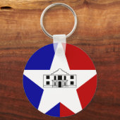 Vlag van San Antonio, Texas Sleutelhanger (Voorkant)
