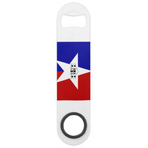 Vlag van San Antonio, Texas Sleutelhanger Bottle O Speed Flessenopener
