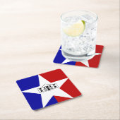 Vlag van San Antonio, Texas Square Paper Onderzett Kartonnen Onderzetters (Insitu)