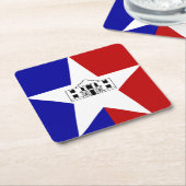 Vlag van San Antonio, Texas Square Paper Onderzett Kartonnen Onderzetters (Schuin)