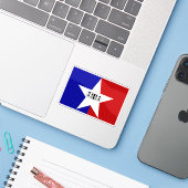 Vlag van San Antonio, Texas Sticker (Laptop met iPhone)