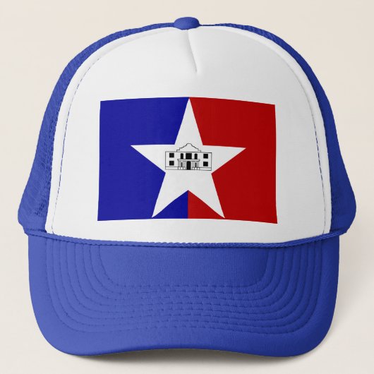 Vlag van San Antonio, Texas Trucker Pet (Voorkant)