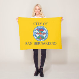 Vlag van San Bernardino (Californië) Fleece Deken