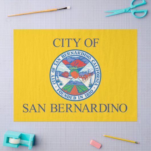 Vlag van San Bernardino (Californië) Tissuepapier (Craft)