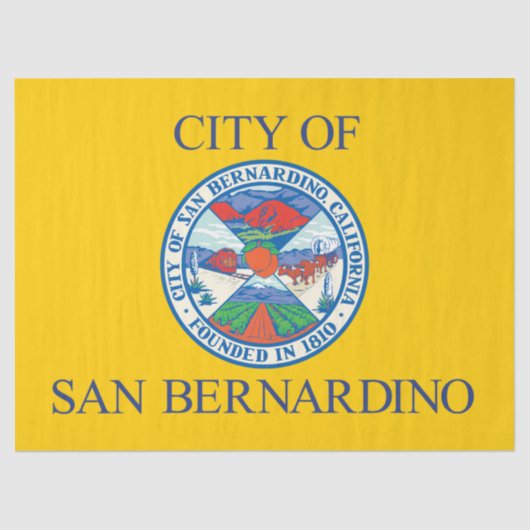 Vlag van San Bernardino (Californië) Tissuepapier (Voorkant)