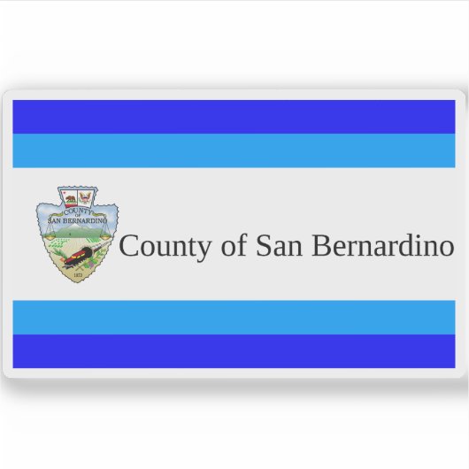 Vlag van San Bernardino County, Californië ('84-'2 Sticker (Voorkant)