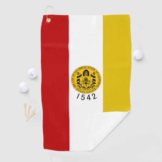 vlag van San Diego (Californië) Golfhanddoek (Insitu)