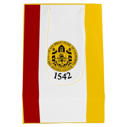 Vlag van San Diego, Californië Medium Cadeauzakje (Achterkant)