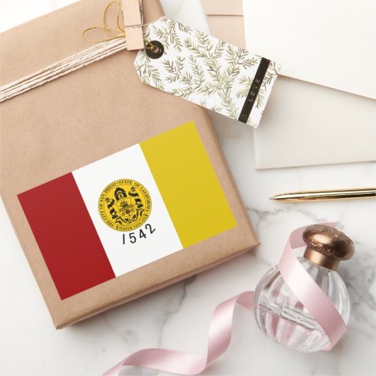 vlag van San Diego (Californië) Rechthoekige Sticker (Geschenken)