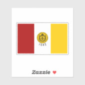 Vlag van San Diego, Californië Sticker (Vel)