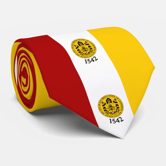 Vlag van San Diego, Californië Stropdas (Opgerold)