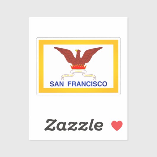 Vlag van San Francisco, CA Sticker (Vel)