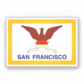Vlag van San Francisco, CA Sticker (Voorkant)