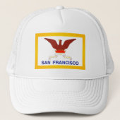 Vlag van San Francisco, CA Trucker Pet (Voorkant)