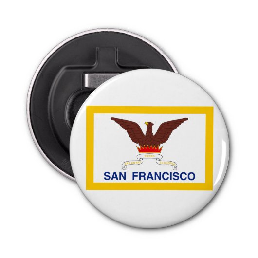 Vlag van San Francisco, California Bottle Opener (Voorkant)