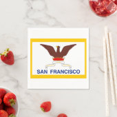 Vlag van San Francisco, California Paper Napkins Servet (Insitu)