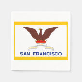 Vlag van San Francisco, California Paper Napkins Servet (Voorkant)