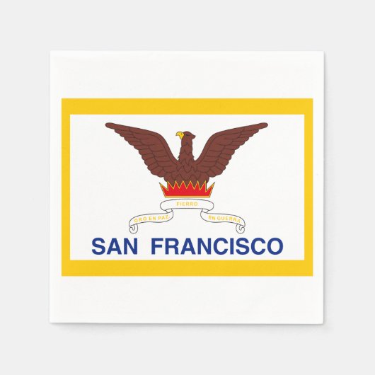 Vlag van San Francisco, California Paper Napkins Servet (Voorkant)