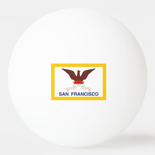 Vlag van San Francisco, California Ping-Pong Ball (Achterkant)