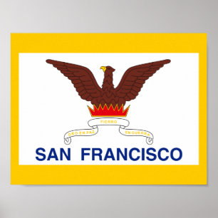 Vlag van San Francisco, Californië-Poster Poster
