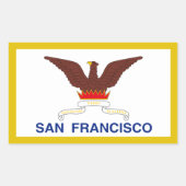 vlag van San Francisco (Californië) Rechthoekige Sticker (Voorkant)