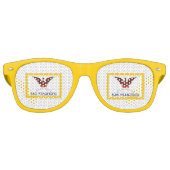 Vlag van San Francisco, Californië Retro zonnebril (Voorkant)