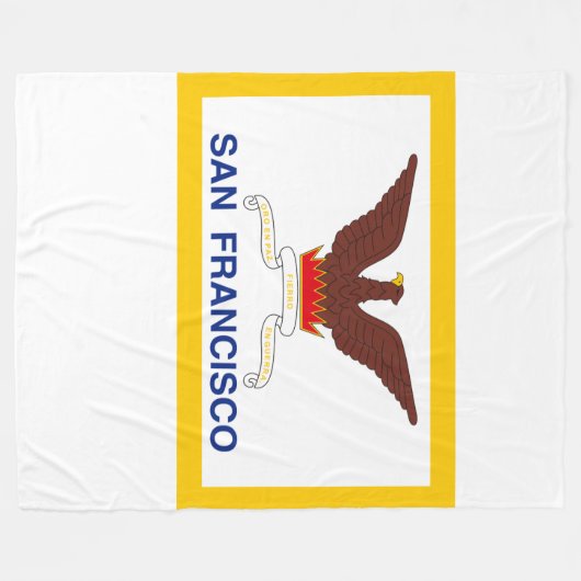 Vlag van San Francisco Fleece Blanket (Voorkant (Horizontaal))