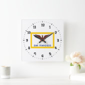 Vlag van San Francisco Square Wall Clock Vierkante Klok (Huis)