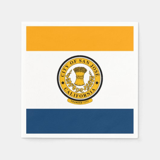 Vlag van San Jose, California servetten (Voorkant)
