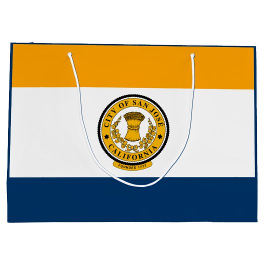 Vlag van San Jose, Californië Groot Cadeauzakje (Achterkant)