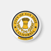 Vlag van San Jose, Californië Magneet (Voorkant)