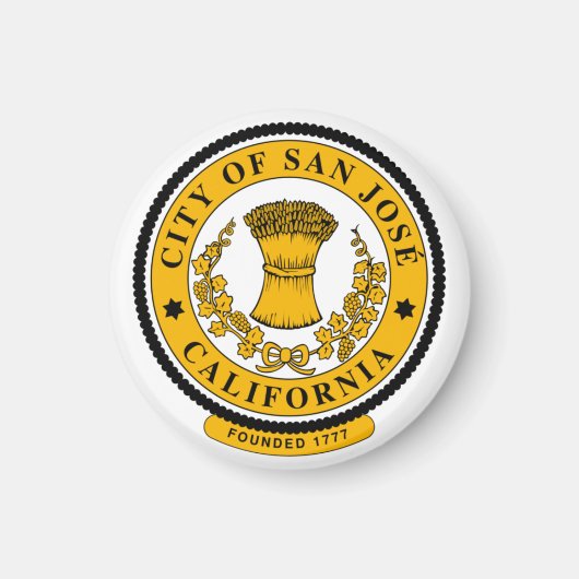 Vlag van San Jose, Californië Magneet (Voorkant)