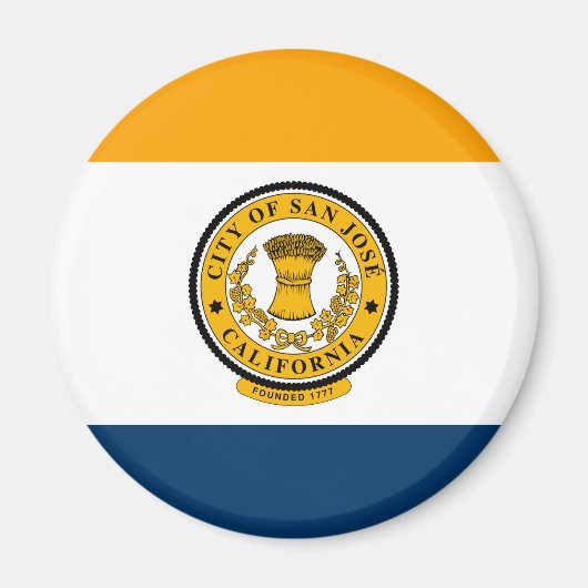 Vlag van San Jose, Californië Magneet (Voorkant)
