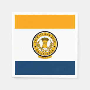 Vlag van San Jose, Californië Napkins Servet