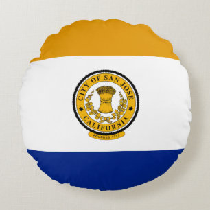 vlag van San Jose (Californië) Rond Kussen
