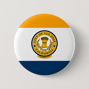 Vlag van San Jose, Californië Ronde Button 5,7 Cm