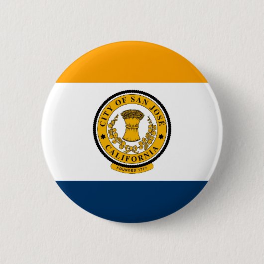 Vlag van San Jose, Californië Ronde Button 5,7 Cm (Voorkant)