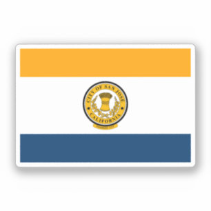 Vlag van San Jose, Californië Sticker