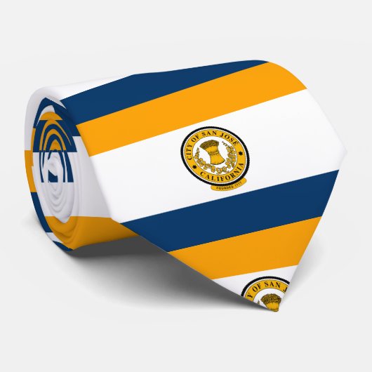 Vlag van San Jose, Californië Stropdas (Opgerold)
