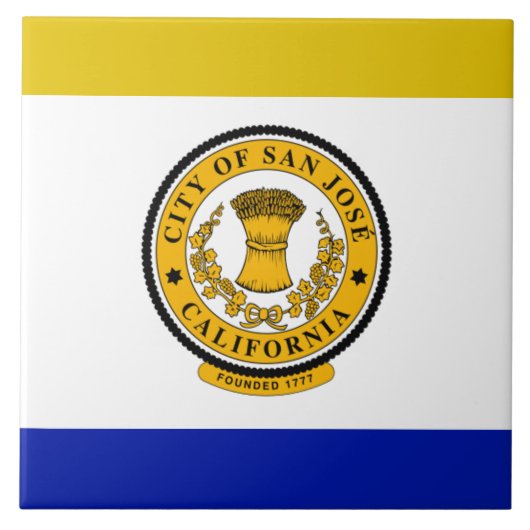 vlag van San Jose Tegeltje (Voorkant)