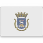 Vlag van San Juan, Puerto Rico Sticker (Voorkant)
