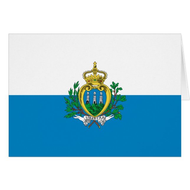 Vlag van San Marino (Voorkant Horizontaal)
