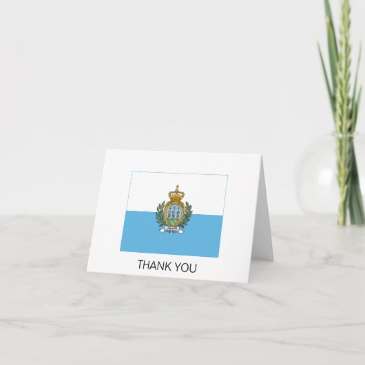 Vlag van San Marino Bedankkaart (Voorkant)
