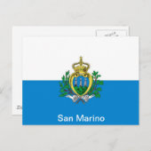 vlag van San Marino Briefkaart (Voorkant / Achterkant)